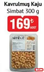 SİMBAT KAVRULMUŞ KAJU 300 G fiyat ve kampanya bilgisi